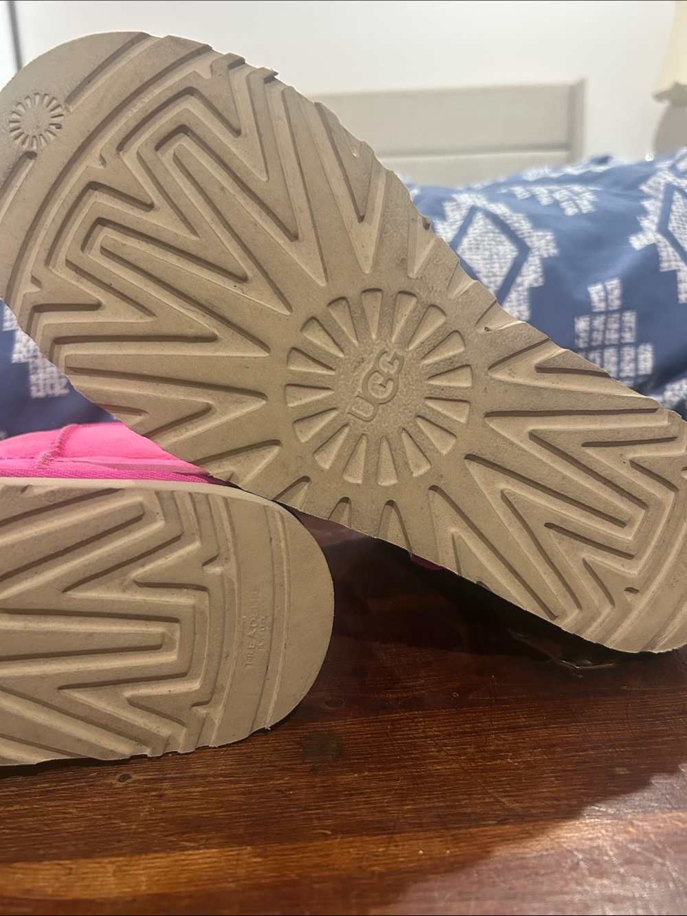 UGG Pink Short Suede Boots - Picture 4 of 4